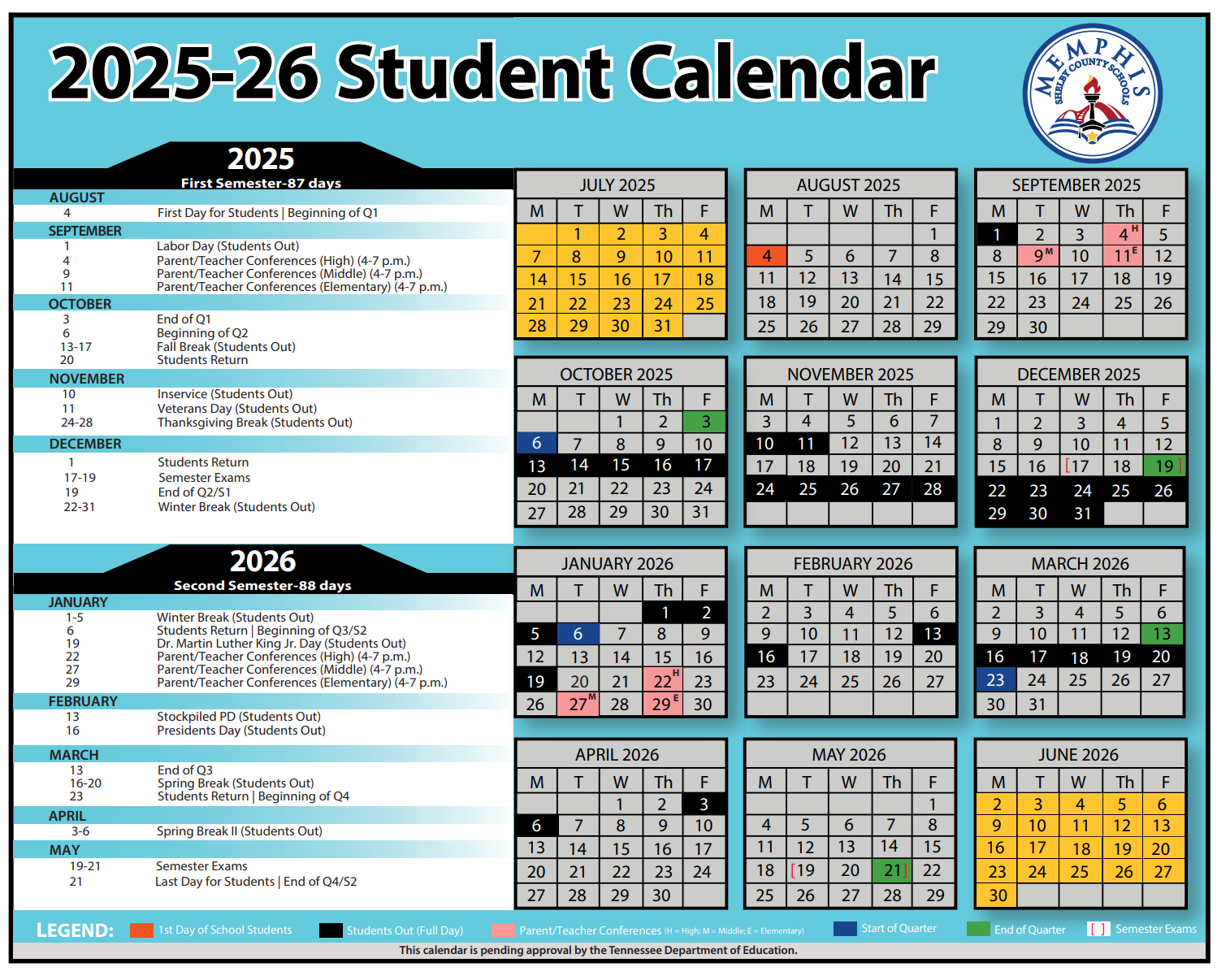 25-26 Student Calendar